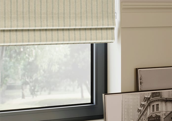 Emily Bond George Stripe, Sage - Twist&Fit Roman Blind - Image 5